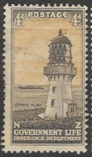 New Zealand 1947 Lighthouses SG L47 Fine Used