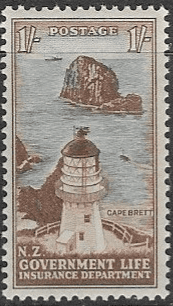 New Zealand 1947 Lighthouses SG L49 Fine Mint