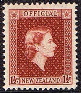 New Zealand 1954 Queen Elizabeth Official SG O160 Fine Mint