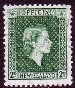 New Zealand 1954 Queen Elizabeth Official SG O161 Fine Used
