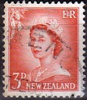 New Zealand 1955 Queen Elizabeth SG 748b Fine Used