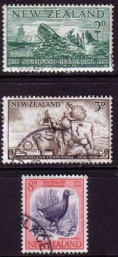 New Zealand 1956 Southland Cetennial Set Fine Used