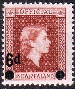 New Zealand 1959 Queen Elizabeth Official SG O168 Fine Mint