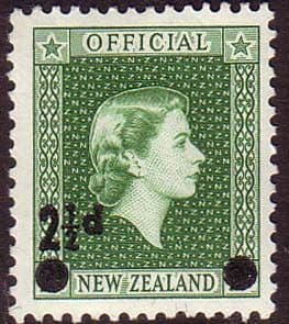 New Zealand 1961 Queen Elizabeth Official SG O169 Fine Mint