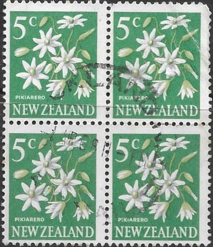 New Zealand 1967 Flower Block of 4 SG 851 Fine Used