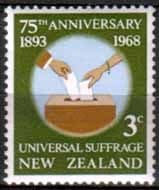 New Zealand 1968 SG 890 Universal Suffrage Fine Mint