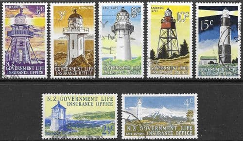 New Zealand 1969 Lighthouse Set Fine Used
