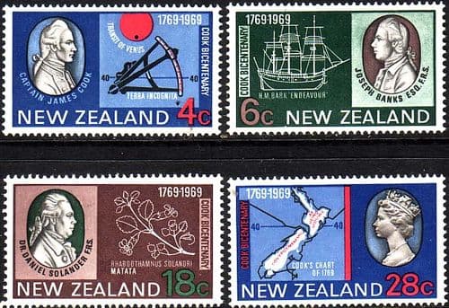 New Zealand 1969 SG 906/9 Cook Landing Set Fine Mint