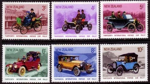 New Zealand 1972 SG 972 7 International Vintage Car Rally Set Fine Mint