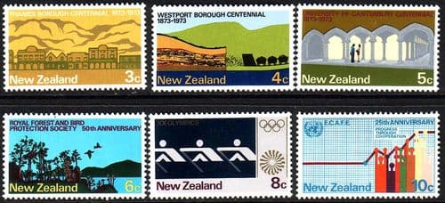 New Zealand 1973 Commemorations Set Fine Mint