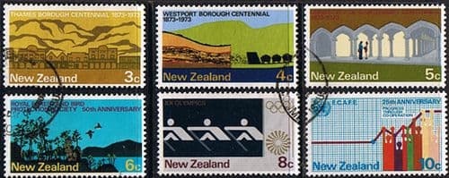 New Zealand 1973 Commemorations Set Fine Used