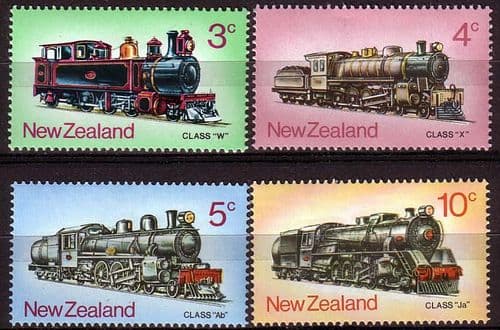New Zealand 1973 Steam Locomotives Set Fine Mint