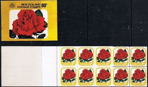New Zealand 1977 SB 29 Roses Booklet Fine Mint