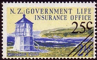 New Zealand 1978 Lighthouse Surcharged Fine Mint