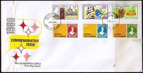 New Zealand 1980 Anniversaries and Events Set on First Day of Issue Cover