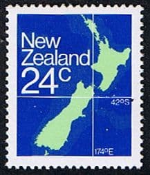 New Zealand 1982 Map Fine Mint