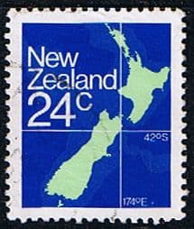 New Zealand 1982 Map Fine Used
