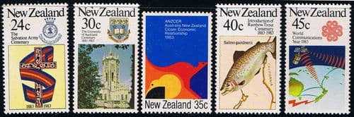 New Zealand 1983 Commemorations Set Fine Mint