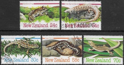 New Zealand 1984 Amphibians and Reptiles Set Fine Used