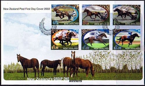 New Zealand 2002 Chinese New Year of the Horse Set on First Day of Issue Cover
