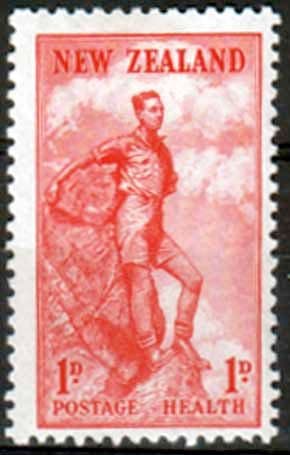 New Zealand Health 1937 Climber Fine Mint