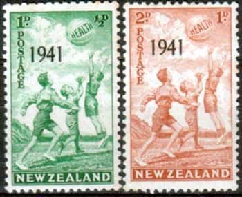 New Zealand Health 1941 Beachball Set Fine Mint