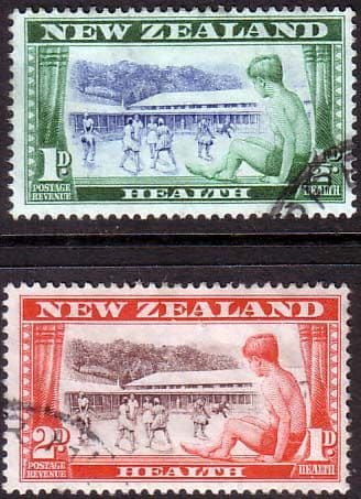 New Zealand Health 1948 Holiday Camp Set Fine Used