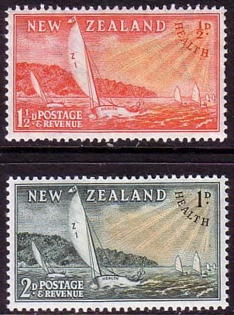 New Zealand Health 1951 Yachts Set Fine Mint