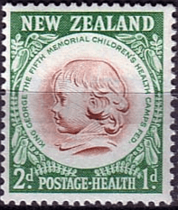 New Zealand Health 1955 Children Health Camps SG 743 Fine Mint