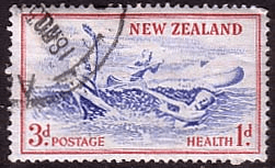 New Zealand Health 1957 At The Seaside SGG 762 Fine Used