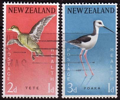 New Zealand Health 1959 Birds Set Fine Used