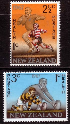 New Zealand Health 1967 Rugby Set Fine Mint