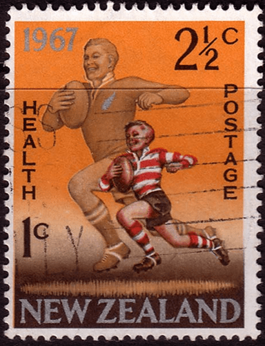 New Zealand Health 1967 Rugby SG 867 Fine Used