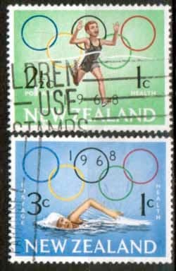 New Zealand Health 1968 Olympic Set Fine Used