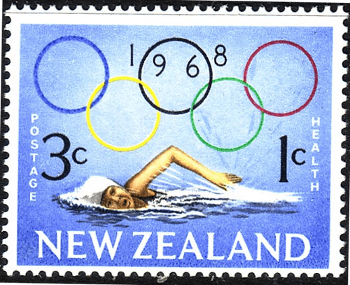New Zealand Health 1968 Olympic SG 888 Fine Mint