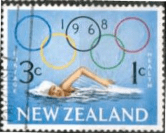 New Zealand Health 1968 Olympic SG 888 Fine Used