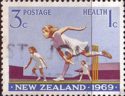 New Zealand Health 1969 Cricket and Dr. Gunn SG 899 Fine Used