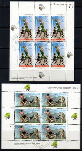 New Zealand Health 1970 Sport Set of Miniature Sheets Fine Used