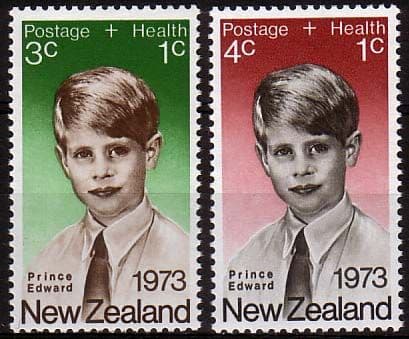 New Zealand Health 1973 Prince Edward Set Fine Mint