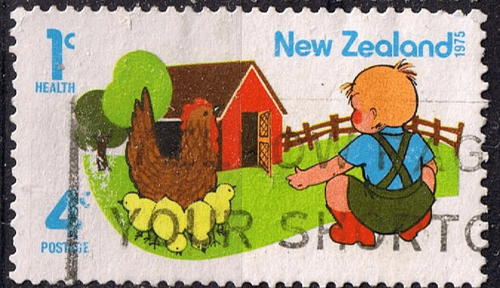 New Zealand Health 1975 Farm Yard Animals SG 1080 Fine Used