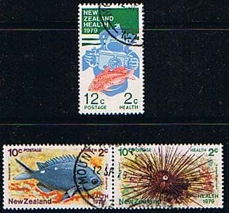 New Zealand Health 1979 Marine Life Set Fine Used