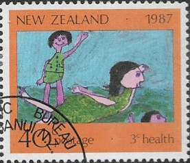 New Zealand Health 1987 Childrens Paintings SG 1434 Fine Used