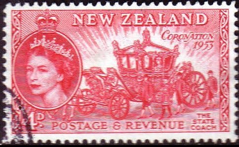 New Zealand Queen Elizabeth II 1953 Coronation SG 716 Fine Used