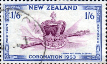 New Zealand Queen Elizabeth II 1953 Coronation SG 718 Fine Used