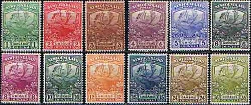 Newfoundland 1919 Complete Set Reindeer Fine Mint
