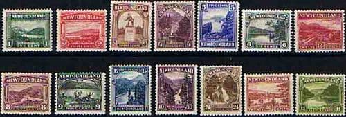 Newfoundland 1923 Complete Pictorial Set Fine Mint