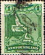 Newfoundland 1928 SG 164 Map Fine Used