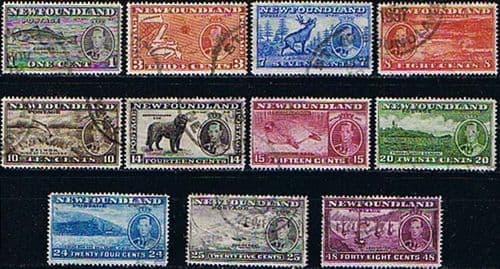 Newfoundland 1937 Long Set King George VI Coronation Fine Used