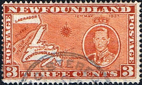 Newfoundland 1937 SG 258 King George VI Coronation Map Fine Used