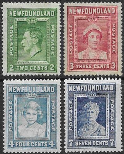 Newfoundland 1938 Royal Family Set Fine Mint